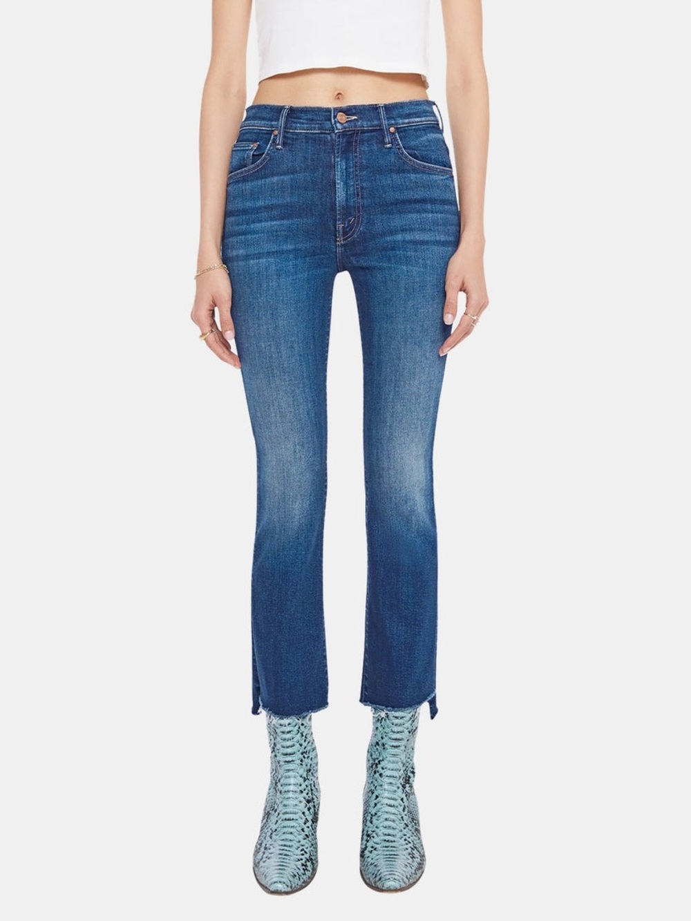 MOTHER THE INSIDER CROP STEP FRAY Jean